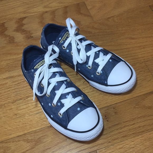 blue and white chucks